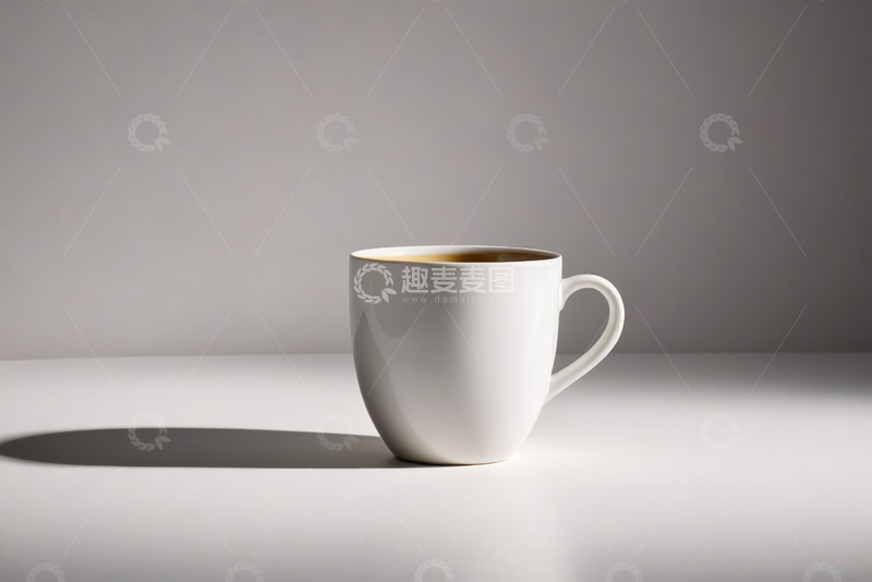 高清大图下载【趣麦麦图】白色马克杯装咖啡静物素材