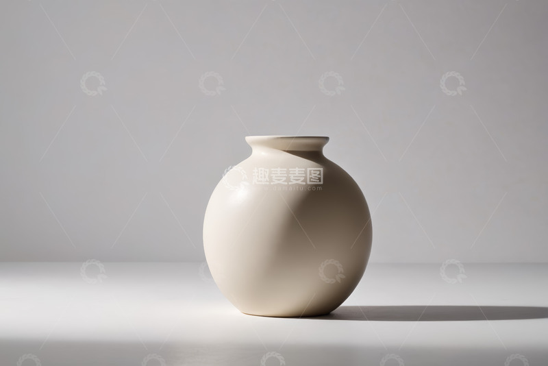 高清大图下载【趣麦麦图】白色陶瓷花瓶静物素材