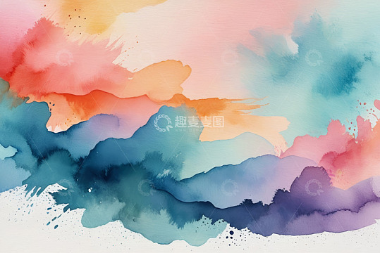 多彩水彩抽象背景