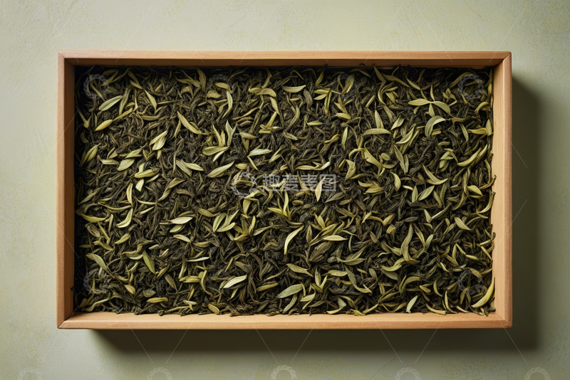 高清大图下载【趣麦麦图】木盒中茶叶特写