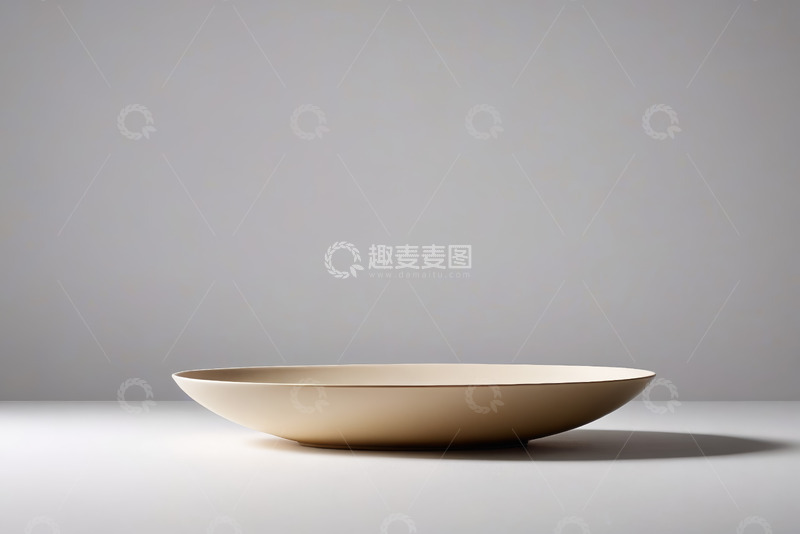 高清大图下载【趣麦麦图】米色盘子静物展示