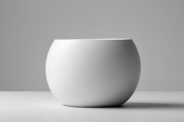 白色简约圆形容器产品图