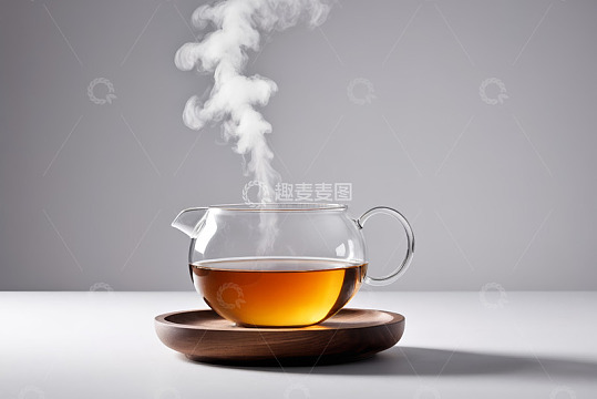 玻璃茶壶盛热茶