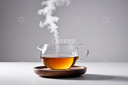玻璃茶壶盛热茶