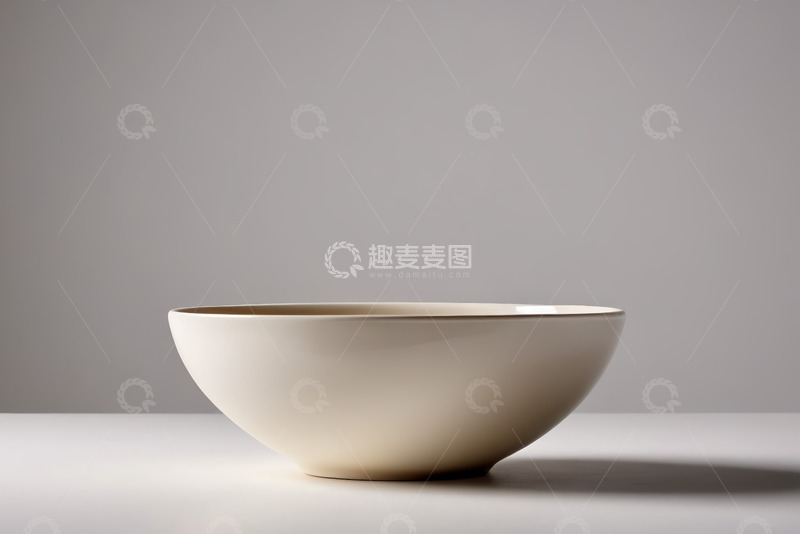 高清大图下载【趣麦麦图】白色陶瓷碗特写