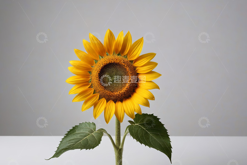 高清大图下载【趣麦麦图】单株向日葵特写