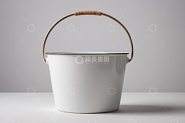 白色带木柄提桶静物