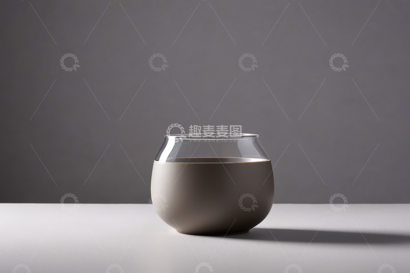 高清大图下载【趣麦麦图】玻璃杯中装着棕色液体特写