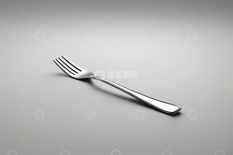 高清大图下载【趣麦麦图】银色金属叉子特写