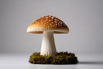 特写棕色斑点蘑菇素材