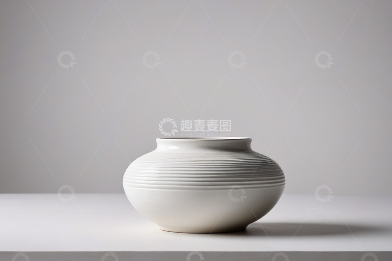 高清大图下载【趣麦麦图】白色陶瓷花瓶静物展示
