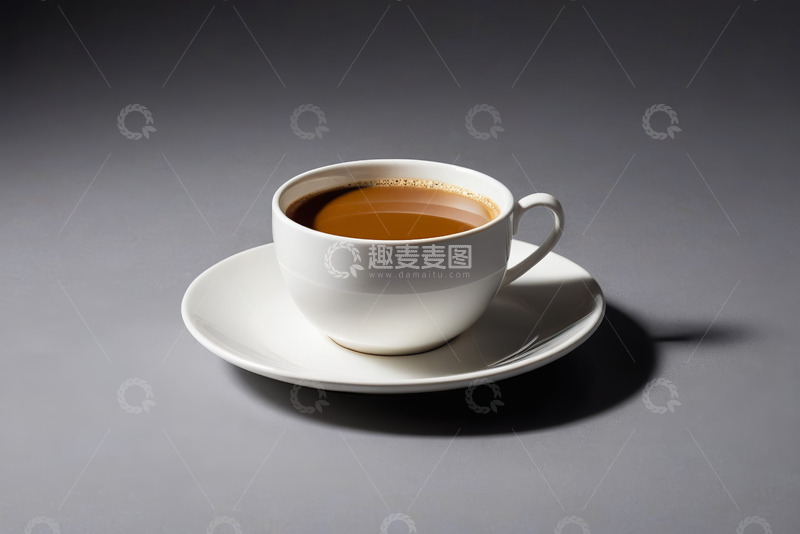 高清大图下载【趣麦麦图】白色杯碟装盛的咖啡饮品