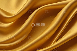 金色丝绸纹理特写
