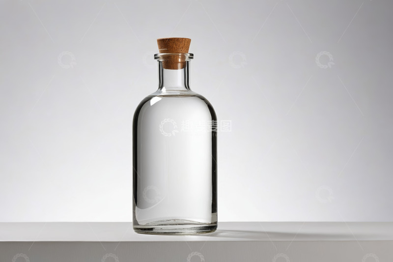 高清大图下载【趣麦麦图】透明玻璃瓶配软木塞静物