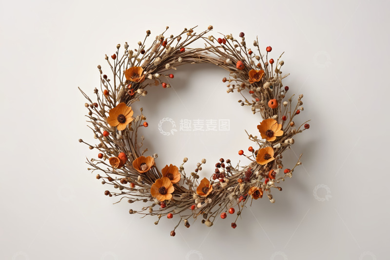 高清大图下载【趣麦麦图】装饰花环静物素材