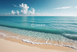 海边沙滩海浪自然景观