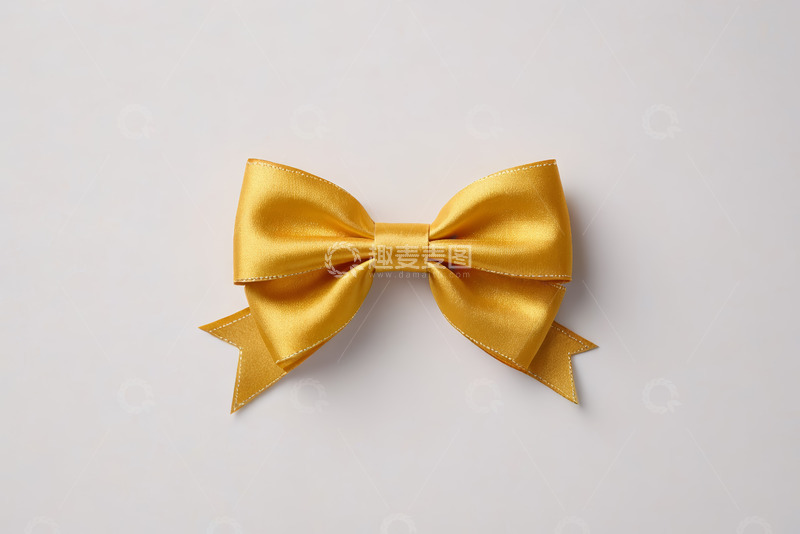 高清大图下载【趣麦麦图】金色蝴蝶结装饰素材