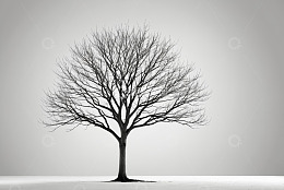 单棵无叶树木背景素材