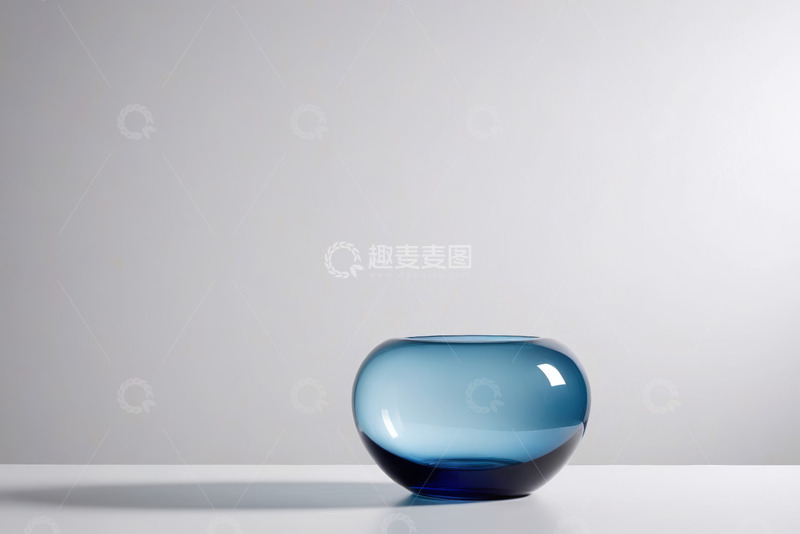 高清大图下载【趣麦麦图】蓝色玻璃器皿静物展示