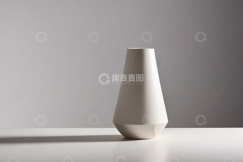 高清大图下载【趣麦麦图】白色简约花瓶静物特写