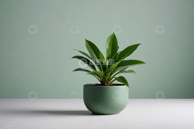 高清大图下载【趣麦麦图】绿色盆栽植物静物特写