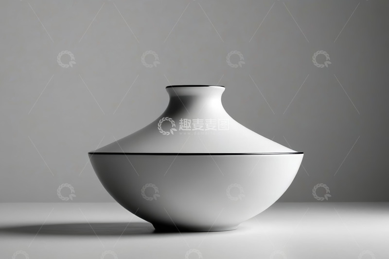 高清大图下载【趣麦麦图】白色陶瓷花瓶特写素材