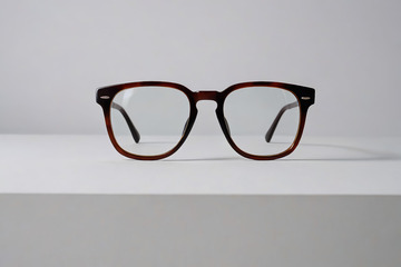 简约背景下的时尚眼镜