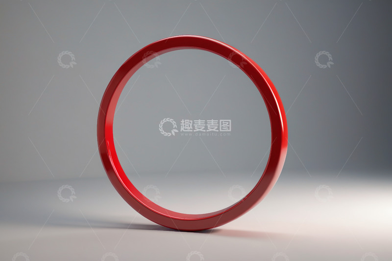 高清大图下载【趣麦麦图】红色圆形立体设计素材