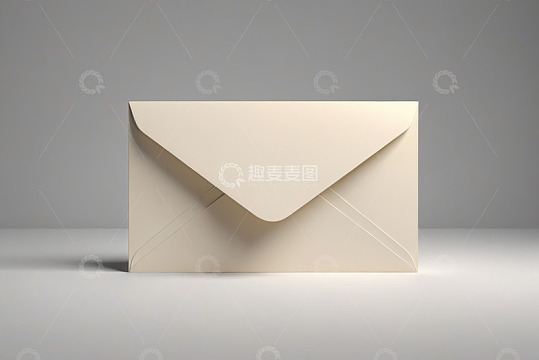 米色信封特写素材