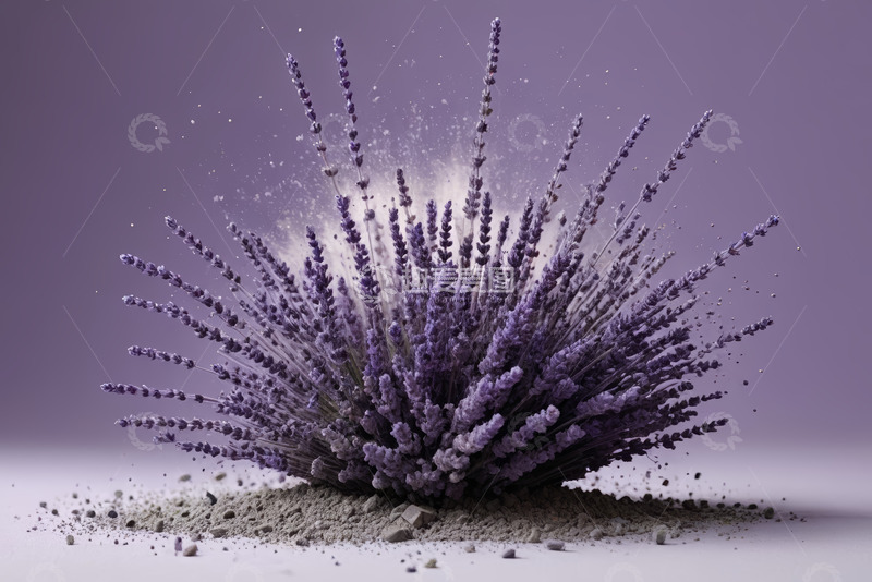 高清大图下载【趣麦麦图】紫色薰衣草植物特写