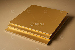 金色板材堆叠静物
