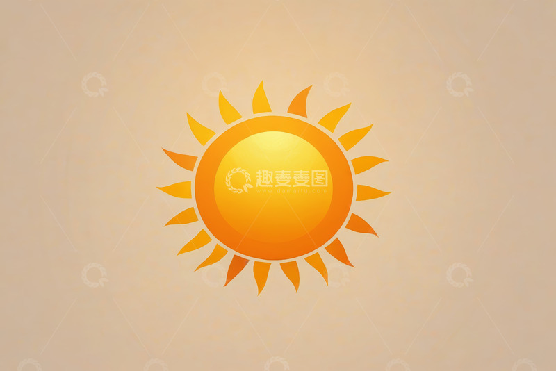 高清大图下载【趣麦麦图】卡通风格太阳图标