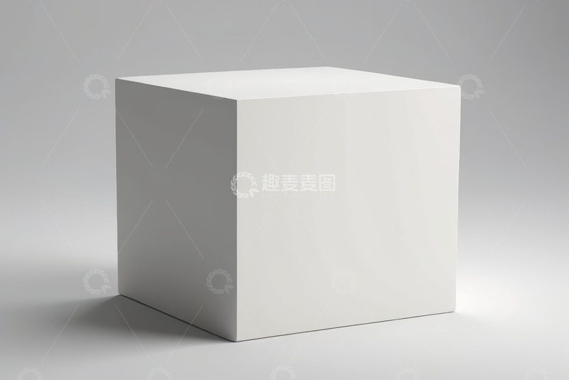 高清大图下载【趣麦麦图】白色立方体产品展示素材