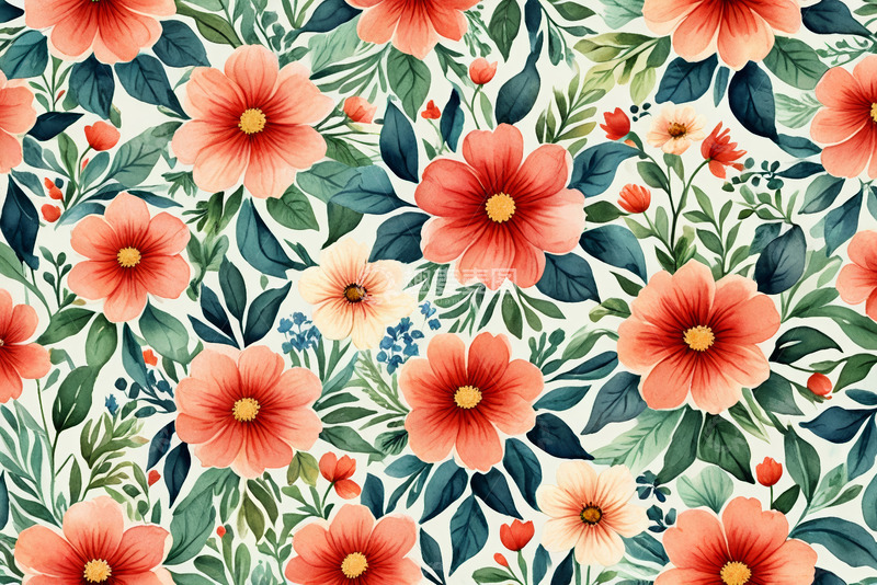 高清大图下载【趣麦麦图】花卉植物装饰图案