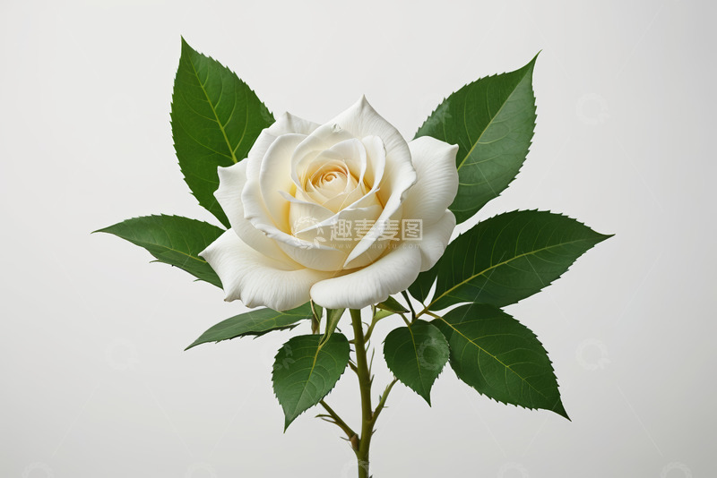 高清大图下载【趣麦麦图】白色玫瑰特写
