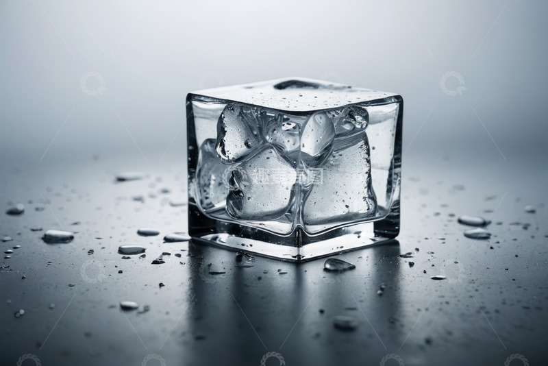 高清大图下载【趣麦麦图】透明冰块特写