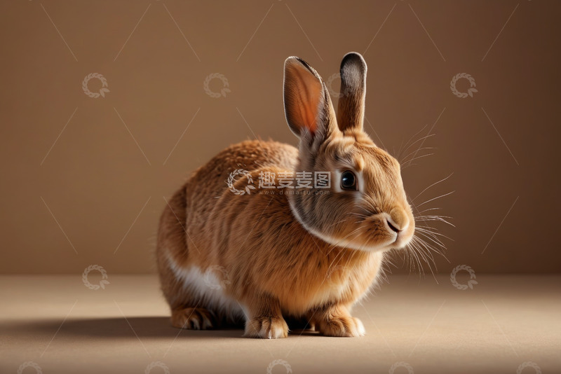 高清大图下载【趣麦麦图】棕色兔子特写