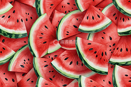 切片西瓜特写素材
