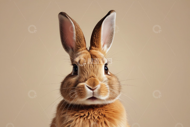高清大图下载【趣麦麦图】特写棕色兔子宠物照片素材