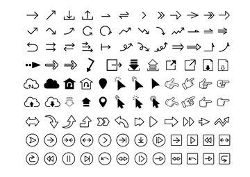 简约箭头图标设计素材集