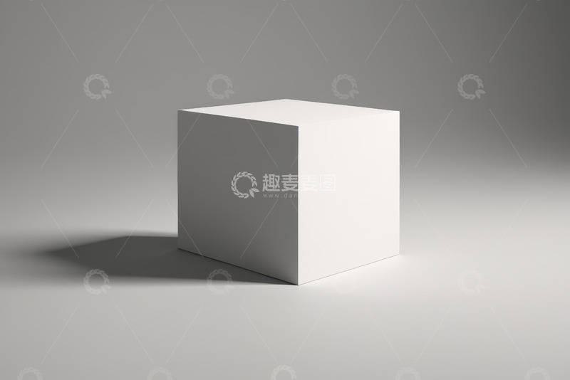 高清大图下载【趣麦麦图】白色立方体几何物体
