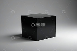 黑色立方体静物展示