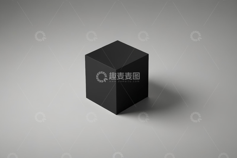 高清大图下载【趣麦麦图】黑色立方体静物素材