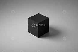 黑色立方体静物素材