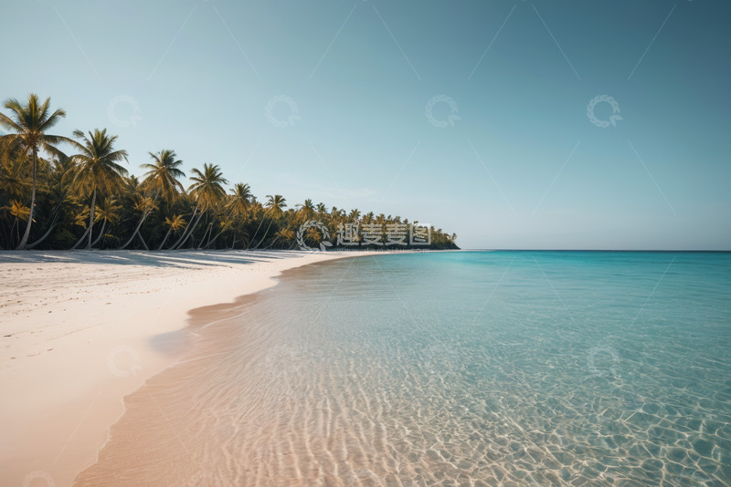 高清大图下载【趣麦麦图】热带海滩与清澈海水风景