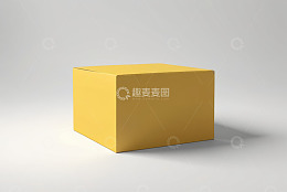 黄色立方体盒子静物展示