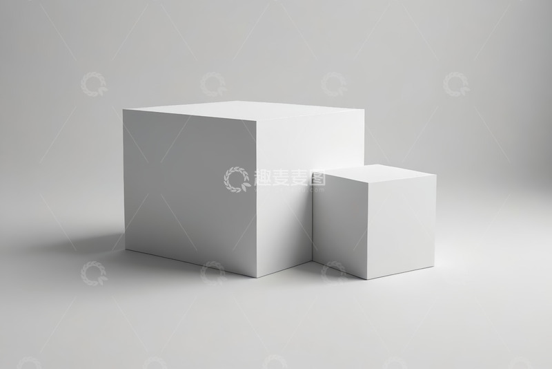 高清大图下载【趣麦麦图】白色立方体设计展示图