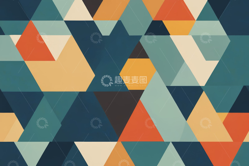 高清大图下载【趣麦麦图】几何多边形拼接背景图案