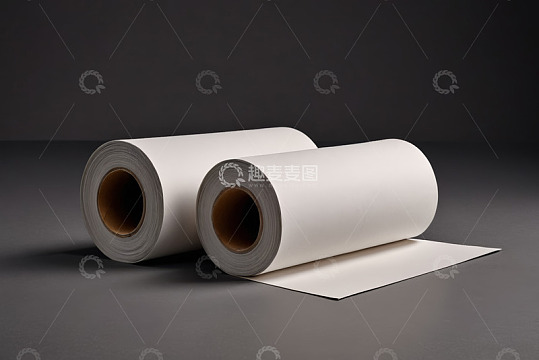 两卷白色纸张素材