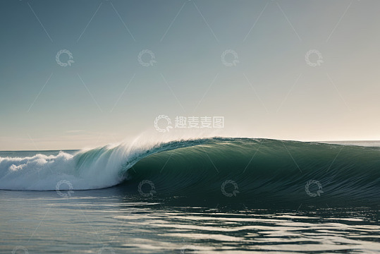 海洋中的巨大波浪景观